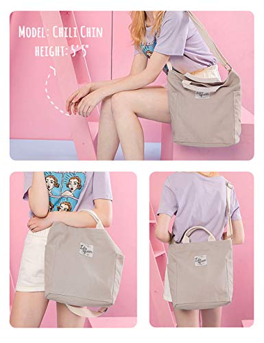 Image of Lily queen Women Canvas Tote Handbags Casual Shoulder Work Bag Crossbody