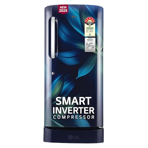 LG 210 L, 5 Star, Direct Cool, Smart Inverter Compressor, Single Door Refrigerator (2025 Model, GL-D231ABAU, Blue Aurora, Humidity Controller, Base stand with Drawer & Fast Ice Making)