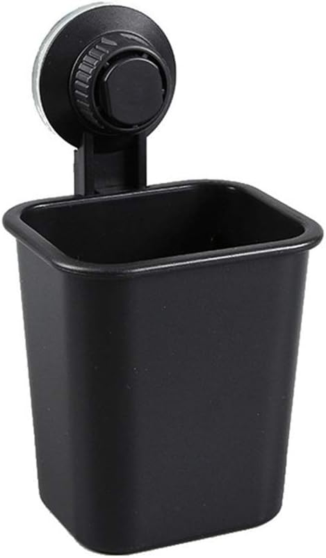 Suction Cup Toothbrush Cup Holder Rack Plastic Holder Toothpaste Storage Box for Kitchen Bathroom Toilet(E)