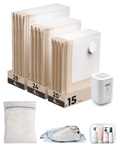BAGSMART Travel Vacuum Seal Storage Bags Bags for Clothes with Pump - image 1
