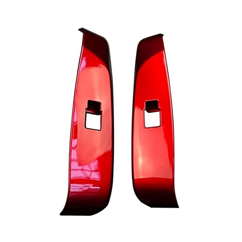 Miniatura 6 de ruihe 4 piezas de cubierta de panel de control de ventana de puerta de automóvil, color rojo, ajuste para Toyota Camry 2018 2019 2020 2021 2022 2023