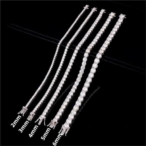 Bracelet de tennis plaqué argent S925 : bijou unisexe pour rehausser un style habillé en soirée - 2