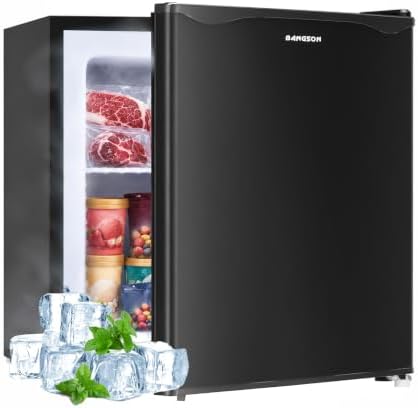 BANGSON 1.1 Cu.ft Upright Mini Freezer for Dorm Bedroom Black