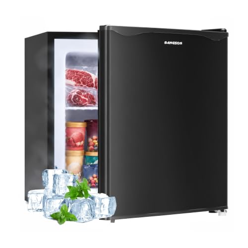 BANGSON 1.1 Cu.ft Upright Mini Freezer for Dorms Apartment Black
