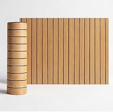 DIYEA 3mm Thickened Wood Slat Wallpaper, 300x40cm Peel and Stick Wall Panel | Self-Adhesive Wood Grain Wall Covering, Waterproof & Sound Absorbing 3D Decorative Paneling for Home, RV & Office