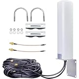antenne 4g lte interieur Type de produit : antenne extérieure omni directionnelle 4G 5G LTE avec double connecteur SMA mâle RG58 câble 5 m + 2 pièces SMA femelle vers TS9 mâle. Bande de fréquence: 698-2700 3300-3800MHz Gain : 10-12 dB.