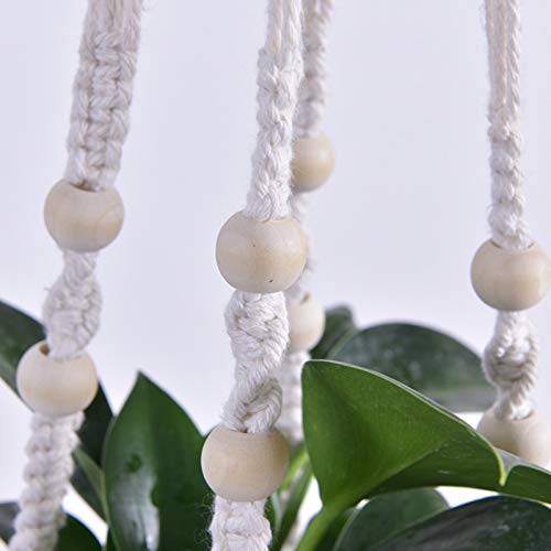 Cabide para plantas de macramê Suporte decorativo para vasos de flores interno e externo Cesta de pl