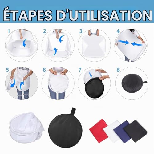 Photo Studio Mini Photo Portable Lightbox Lumineuse 80x80cm Tente de Shooting Pliant avec 4 Fonds et Sac pour Bijoux, Jouets, Montres etc – vue 5