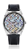 Hochwertige Uhr: Schützende harte Mineral-Kristalllinse, Lederarmbanduhr.