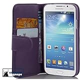 Cadorabo Book Case Compatible with Samsung Galaxy MEGA 5.8 in Pastel Purple - with Stand Function and Card Slot Made of Smooth Faux Leather - Wallet Etui Cover Pouch PU Leather Flip