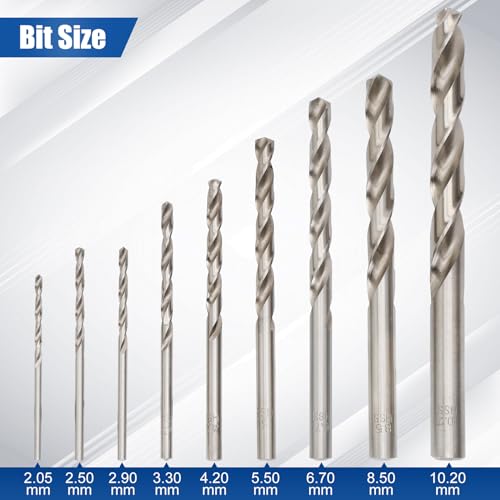 Image of 18 Piece Metric Drill and Tap Set, M2 HSS M2-M12 Taps & 2.05-10.2mm Drill Bits Include Tap Wrench, Fit for Cutting New Threads & Repairing Damaged Ones, Suitable for Metal,Plumbing,DIY