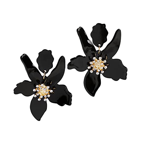 Boucles d'oreilles à tige bohème pour femme avec bourgeon doré chic
