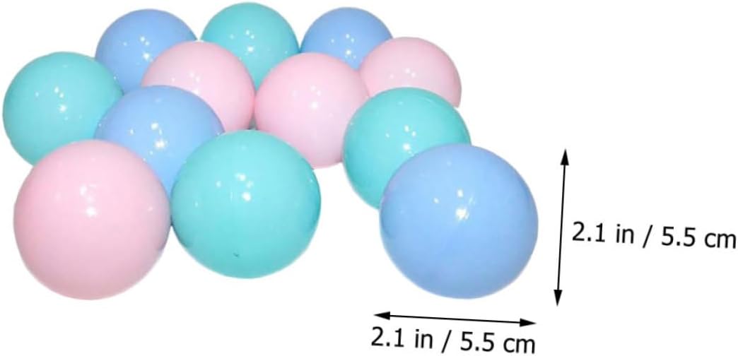 Vaguelly 100pcs Thick Ocean Balls Toy Set for Kids Colorful Crush-Proof Play Balls for Pits Educational Fun for Boys and Girls in Playgrounds and Pools