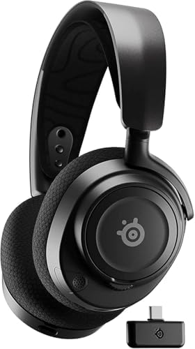 （23:30時点） SteelSeries ワイヤレス ゲーミングヘッドセット ヘッドホン モンスターハンターワイルズに最適なイコライザー設定 軽量 ボイスチャット可能 ゲームとスマホを同時接続 Arctis Nova 7 無線 密閉型 Switch/Switch2/PC/PS5/PS4 対応 AIノイズキャンセリング 空間オーディオ Hi-Fiサウンド 調整可能 61553 ブラック