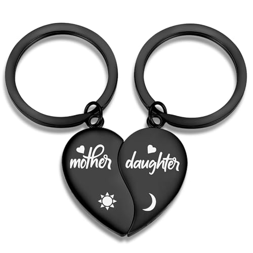 Image of Yonhon Mother Daughter Bracelet Necklace for 2 /3 /4, Mother Daughter Matching Keychain Set