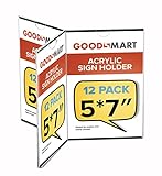 Goodsmart Acrylic Table Stand Sign Holders, 12 Pack (6 View - 5