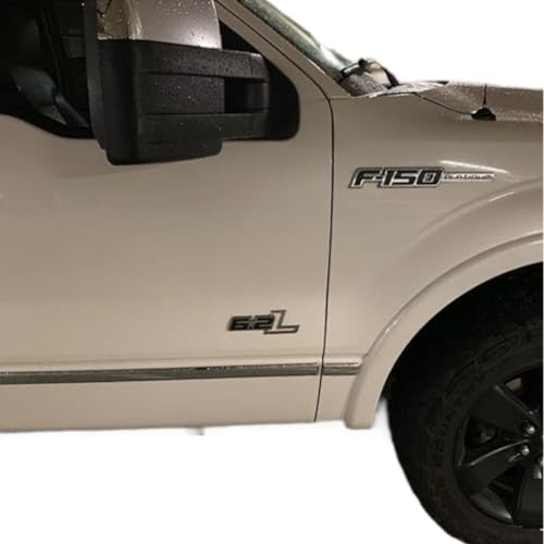 Image of 2pcs 6.2L Badge Emblems Side - 3D Decals Badge Replacement for F-150 Raptor 6.2 L F150 - Chrome