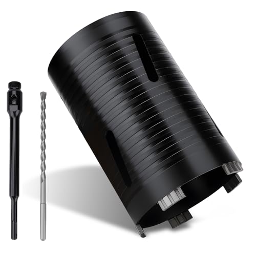 MOXPIFY 117mm x 170mm Long Diamond Core Drill Bit Set with 240mm SDS Plus Shank. To Be Used In Concrete Masonry Brick Block Stone Granite.