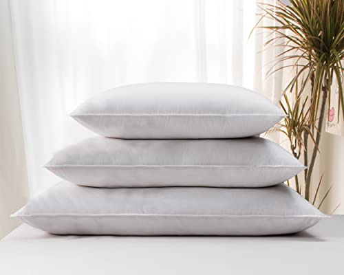 Almohada plumón de ganso estándar blanca suave miniatura 6