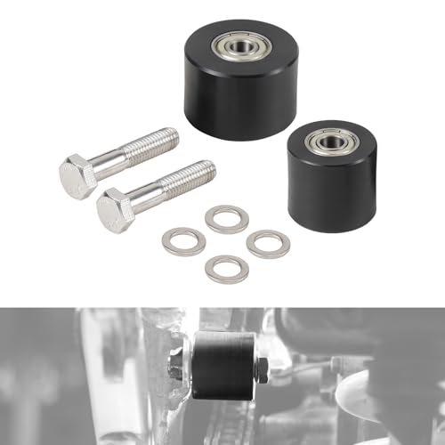 NICECNC Chain Roller Guide Kit Compatible with Suzuki DRZ400S 2000-2024,DRZ400SM 2005-2024,Frame Chain Roller Slider Guide,Black