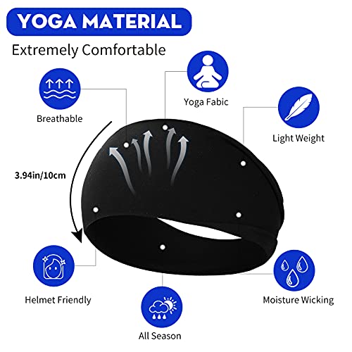 Image of RITOPER Wide Thick Headbands for Women Non Slip, 10 Pack Buttery Soft Workout Yoga Running Sweat Head Bands, Solid Headband Hair Bands for Wig Cover, Spa Day, Travel, Washing Face, Daily Use