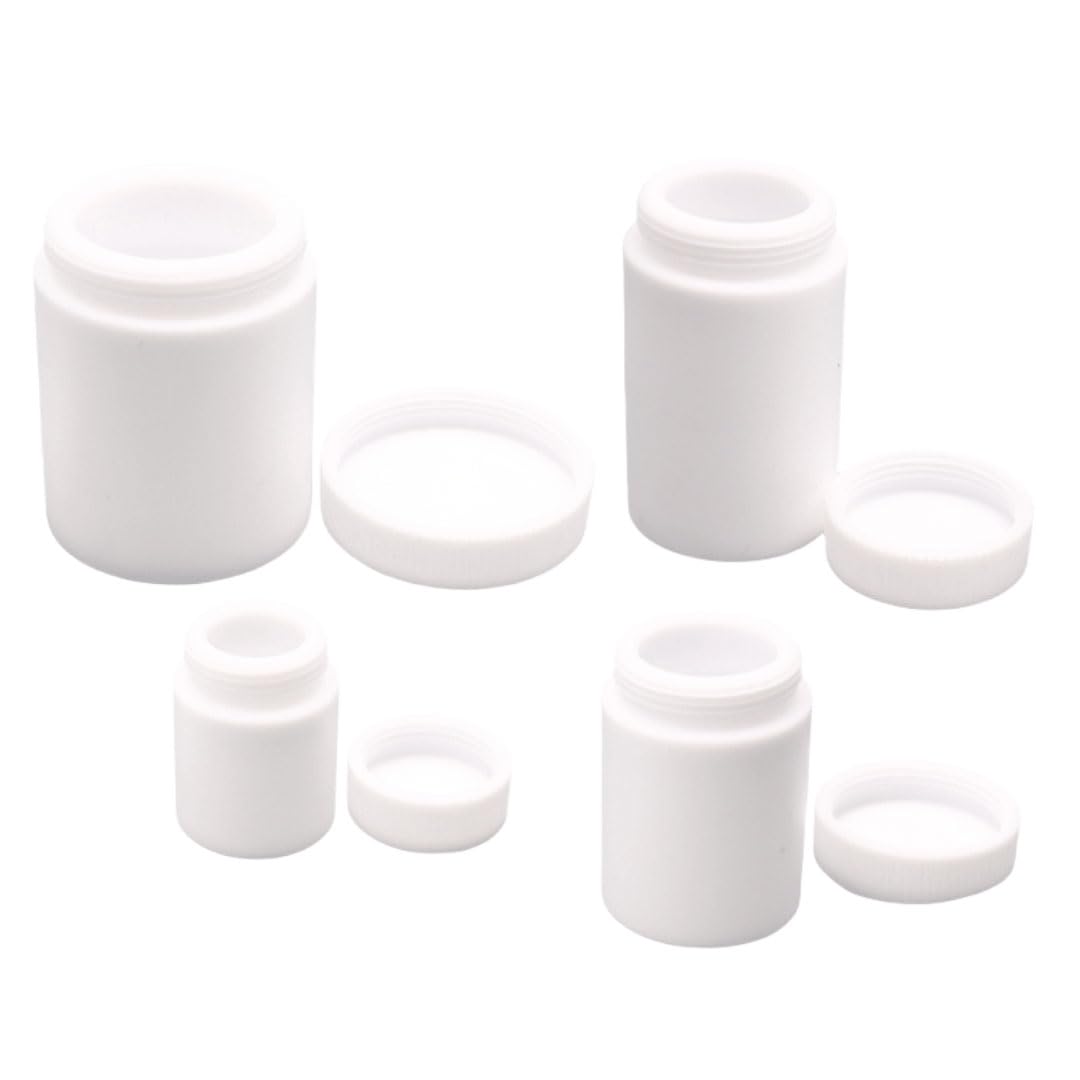 FLLBING Heatproof PTFE Reagent Bottles - 1pc Sealed Can for Chemical Storage and Experiments with Lids(10ml)
