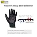 AG NITEX P-200, Nitrile Foam Coated work Gloves,12 Pairs, Breath-ability, Touchscreen Technology (BK-XL) (XL)