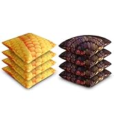 KHAMPA Set of 8 Regulation Cornhole Bags,Double Stiched - Standard Corn Hole Bean Bags for Tossin...