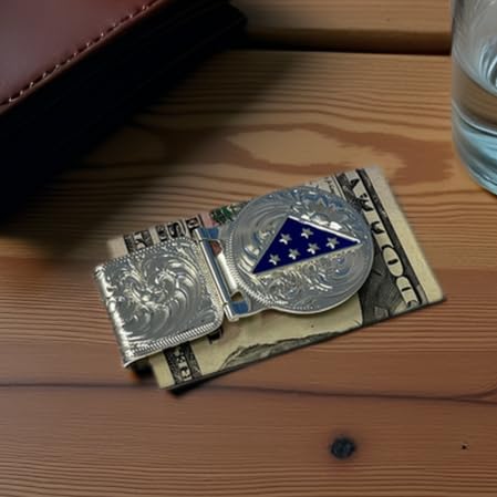 Image of Montana Silversmiths Made in the USA Western Lifestyle Money Clip (Folds of Honor Remembrance)