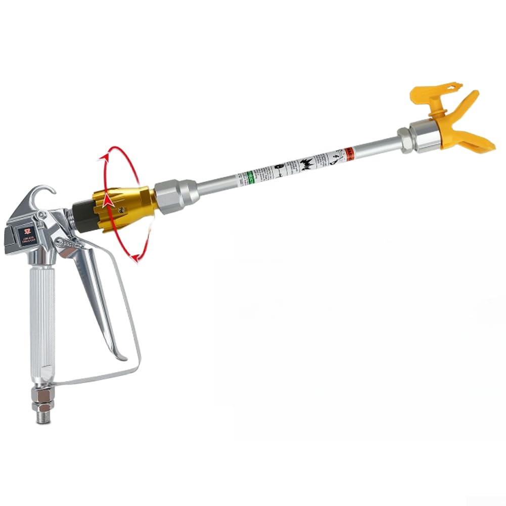 Giratoria 360 Grados con para filtro para Riego Jardín - Regulador para dirección Aleación Pulverizador Agricultura Control Plagas 9cm(50cm Long Rod)