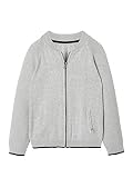 Vertbaudet Gilet zippé garçon col Teddy Maille Fantaisie Gris chiné 3:00 AM
