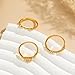 Fashion Gold Rings That Don't Tarnish Size 7 8 9 10 Dainty Gold Plated Ring Set Non Tarnish for Women Stackable Cubic Zirconia Rings Wedding (Gold1-3PCS, 10)