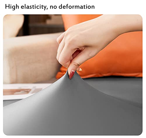 Housse de coussin de canapé imperméable contre les taches gris clair
