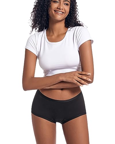 Goat Union Organic Cotton Boyleg Period Underwear for Women & Teens - Moderate Absorbency Period Panty