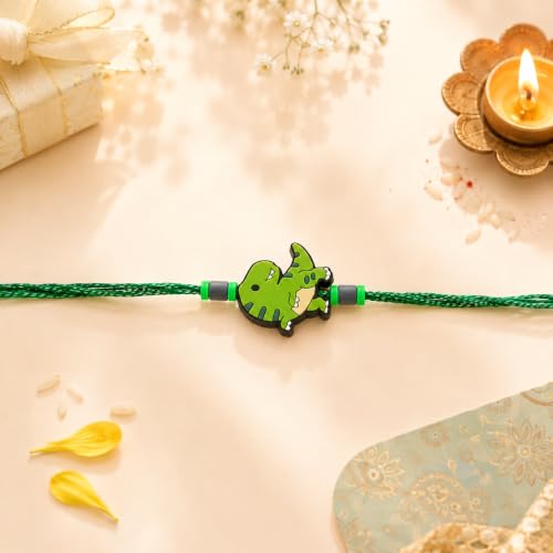 Image of The Purple Tree Cute Kids Rakhi with Roli Chawal and Card (Pack of 1) Rakshabandhan Gift for Kids, Best Rakhi For little Brother