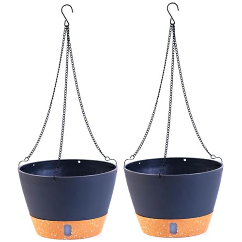 Pot suspendu drainant de 20,3 cm avec niveau d'eau visible pour arrosage facile - 2