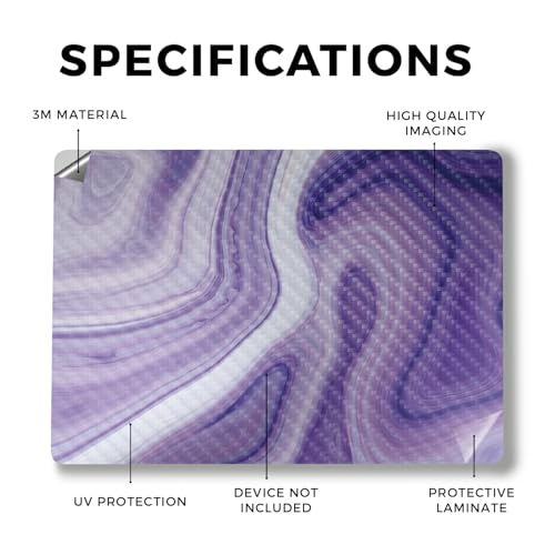 Image of Carbon Fiber Laptop Skin Compatible with Alienware M18 R2 (2024) - Lavendar Acrylic - Premium 3M Vinyl Protective Wrap Decal Cover - Easy to Apply | Crafted in The USA by MightySkins