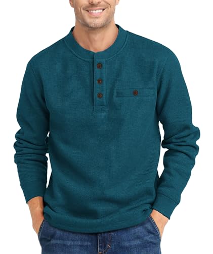 T-shirt Henley gaufre PRIVIMIX : le coton manches longues qui ne se déforme pas
