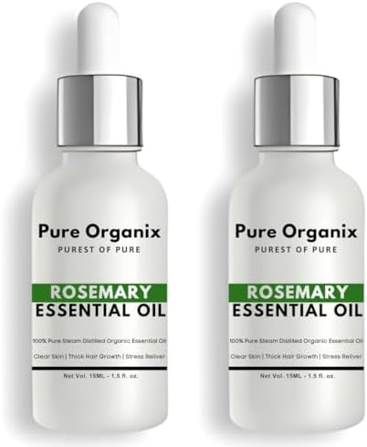 Stronger Rosemary Essential Oil for Hair Growth & Hair Fall Control – Twin Value Pack 30 ml (2×15 ml) | 100% Pure, Steam-Distilled & Undiluted | Boosts Hair Density, Reduces Hair Fall & Energises Follicles | Premium Therapeutic Grade | No Additives, No Fillers, No Synthetic Fragrance