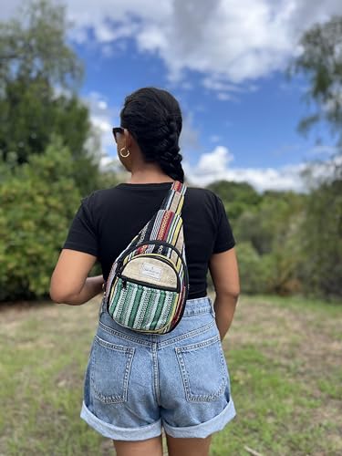 Cotton and hemp sling bag2