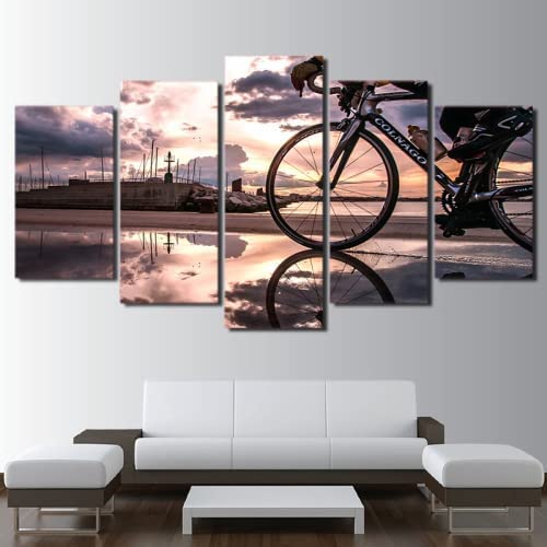 Art Mural Sunshine Bike 5 pièces pour illuminer l'ambiance de votre chambre