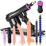 SENSUA Fickmaschine Sexmaschine mit Stoßfunktion Fernsteuerung mit 2 Verlängerungsstange, 3 XLR-Anschlüssen, 5 lebensechter Dildos Sexspielzeug Sextoy für Vaginal Anal Massage Masturbation