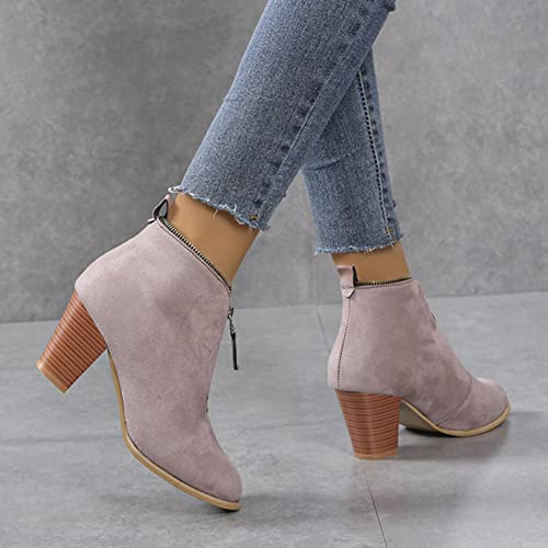 Stivali Donna Moda Stivaletti a Righe a Punta