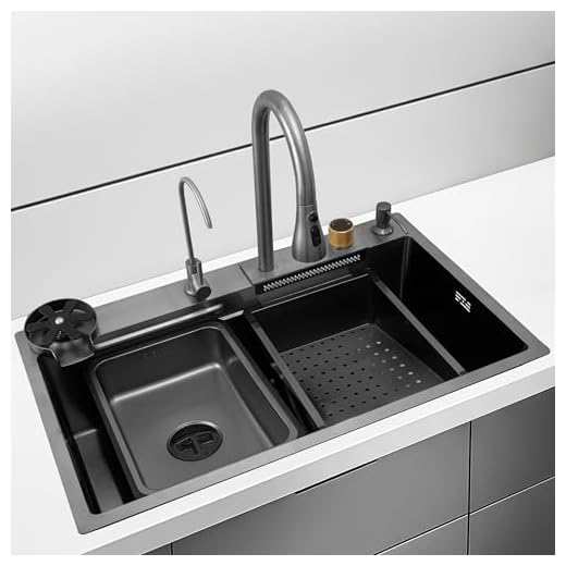 ALTON HMS25100, SS-304 Grade, Handmade Single Bowl Kitchen Sink With Basket (Black, 30x18x9 INCH)