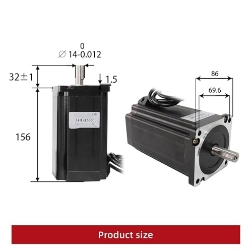 Actionneur pas à pas NEMA34 12N.m 34HS15660 pour guidage linéaire de commande numérique