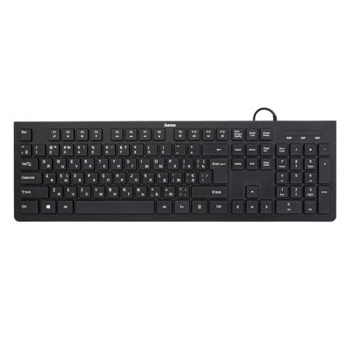 Hama Ensemble Clavier Souris d'ordinateur (Clavier ukrainien, sans Fil, sans Fil, 1600 dpi, Souris pour Ordinateur, PC) Noir