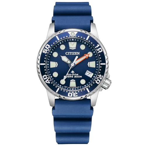 30% off - [Citizen] 腕時計 プロマスター 光発電エコ・ドライブ ダイバー200m 防水 ネイビー 青 夜光 ボーイズサイズ メンズ EO2021-05L ブルー