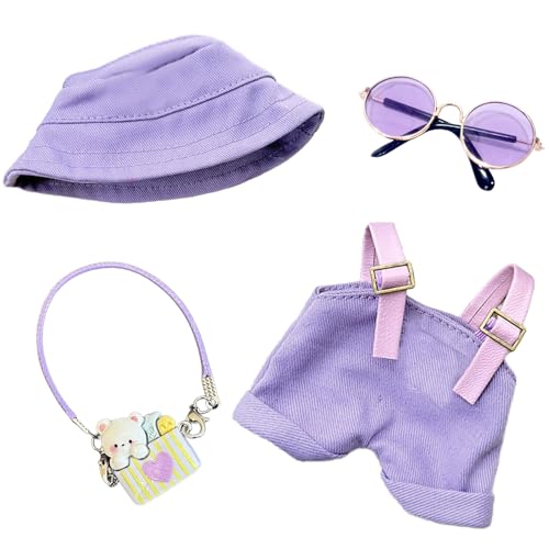3 Pcs Doll Clothes for 17cm Plush Dolls, Include 1 Leggings 1 Fis...
