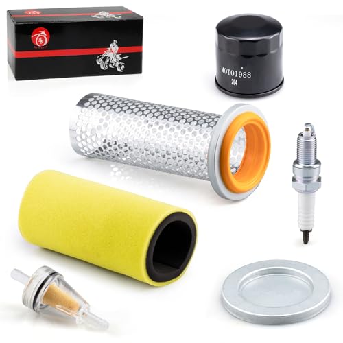 Image of Air Filter & Guide Cage Cap Oil Filter & Spark Plug Kit For Yamaha Rhino 450 660 YXR450 YXR660 2004 2005 2006 2007 2008 2009