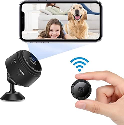 Mini Spy Hidden Cameras For Home Security 4K HD Wide Angle Wireless WiFi Small Nanny Cam Indoor Micro Surveillance Cameras with Night Vision Motion Detection for Outdoor/Indoor